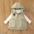 thumbnail image 6 of xaoyunyn Hooded Puffer Vest for Kids Winter Fashion Warm Sleeveless Coat with Zipper Pockets Casual Loose Jacket 3-12 Years, 6 of 6