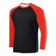 thumbnail image 1 of pstuiky manga larga de hombre, Camisa deportiva transpirable de manga larga raglán con cuello redondo para hombre, de color sólido top de hombre xl, 1 of 2