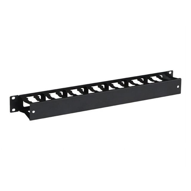Kendall Howard 1U Finger Duct Cable Manager - Rack cable management panel - black powder coat - 1U - 19"