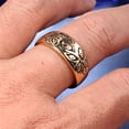 thumbnail image 3 of PAMTIER Men's Vintage Stainless Steel Engraved Eye of God Signet Ring Gold Tone Size 10, 3 of 4