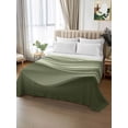 thumbnail image 2 of Sage Green Striped California King Size Flat Sheet, Wrinkleproof & Fadeproof Cooling Flat Bed Sheet Only, Modern Abstract Art Wave Moire Gradient Breathable Soft Bedding Top Sheets 108 x 98 Inches, 2 of 8