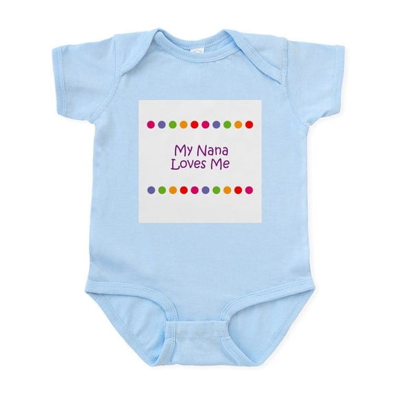 CafePress - My Nana Loves Me Infant Bodysuit - Baby Light Bodysuit, Size Newborn - 24 Months