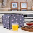 thumbnail image 5 of Toaster Covers 2 Slice, Mauve Flower Dragonfly Waterproof Bread Machine Cover Fits for Standard 2 Slice Toasters, Home Decor Toaster Protection with Hanging Rope, 5 of 7