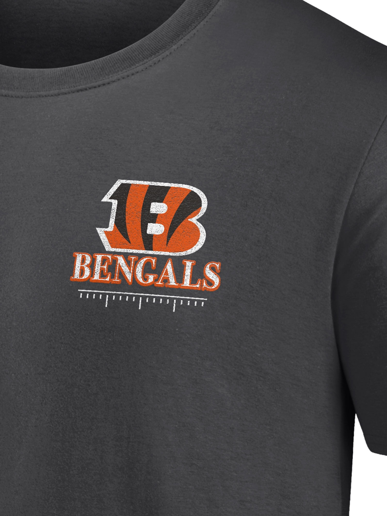 NFL Cincinnati Bengals Men's Cotton Faded Black Short Sleeve T-Shirt