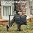 thumbnail image 5 of EVER ADVANCED Tall Folding Camping Director Chair with Side Table, 30.7" Seat Height for Makeup Artists, Sports & Outdoor Events, Grey, 5 of 6