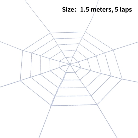 Halloween Spider Web Decoration White Yarn, Fixable Simulation Web for Haunted House Party Decor 1.5M Style As show