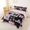 thumbnail image 2 of Manfei Kawaii Ribbon Bow Tie Queen Comforter Set 3pcs for Female Teens,Girls Kids Romantic Floral Bow Knot Bedding Comforter Set,Pink Reversible,Breathable Home Decor, 2 of 6