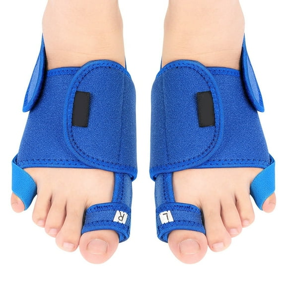 Pinky Hammer Toe Corrector Little Toe Splint, Strong Support Thumb Eversion Blue PU Silicone Arch Pad 1 Pair (Transparent Color)