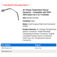thumbnail image 2 of Air Charge Temperature Sensor Connector - Compatible with 2003 - 2004 Saturn Ion 2.2L 4-Cylinder, 2 of 2