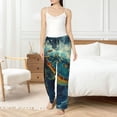 thumbnail image 4 of Fotbe Surfing Turtle Pantalones de Pijama para Mujer, Pantalones de Dormir, Pantalones Pj con Cordón y Bolsillos-Medium, 4 of 6