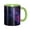 Green, variant on Neon Cat Coffee Mug Fun Custom Ceramic Mugs 11oz Black