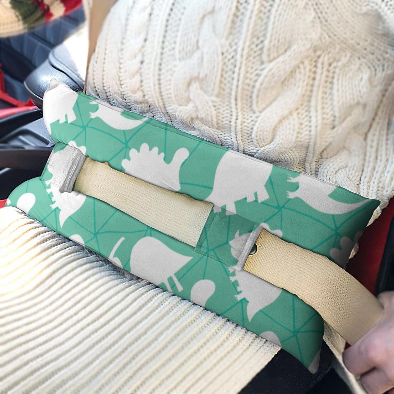 Dinosaur Lover's Seat Belt Pillow - Post Surgery Recovery Cushion - Perfect Gift for Dino Enthusiasts
