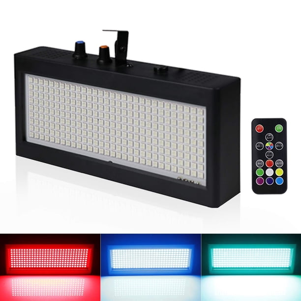 EcoStrobe Luz estroboscópica de escenario Super brillante Flash Iluminación de escenario Activado por sonido y control de velocidad Luz estroboscópica blanca Flash Iluminación de fiesta para bodas Nav