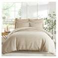 thumbnail image 3 of HMTtie - Cloud Waffle Taupe Euro Shams - Waffle Weave - Taupe - Euro Sham Set of 2 (26x26in.), No Insert- Cotton, 3 of 4