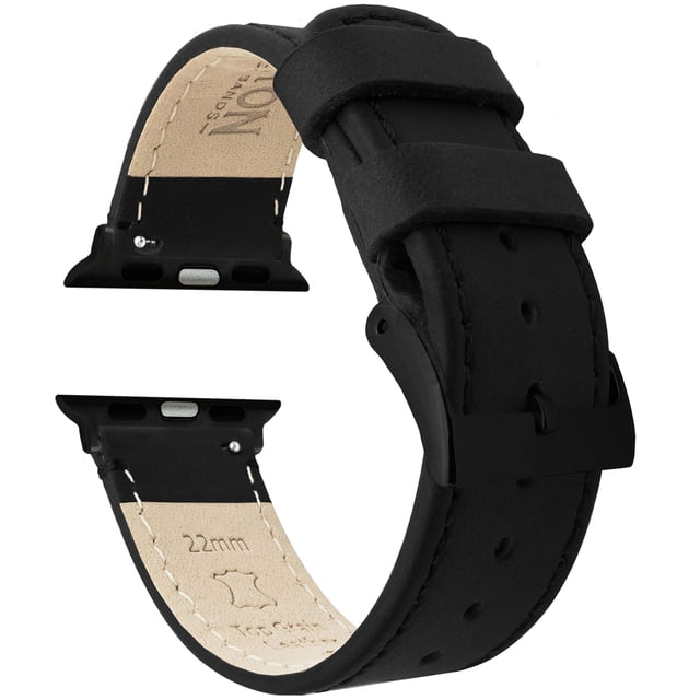 Correa BARTON de piel negra para Apple Watch de 38 mm/40 mm/41 mm