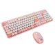 thumbnail image 1 of M Buder Teclado y Ratón Inalámbrico Combo Retro 104 Teclas Rosa 2.4GHz, 1 of 9