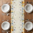 thumbnail image 4 of Table Runner 90 Inches Long for Kitchen Dining, Daisy Spring Floral Dresser Scarf Farmhouse, Dining Table Decorations for Wedding/Parties, Farmhouse Botanical Green Leaves 13 x 90 In, 4 of 8