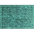 thumbnail image 1 of Ahgly Company Machine Washable Indoor Rectangle Abstract Turquoise Blue Modern Area Rugs, 2' x 5', 1 of 4