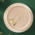 thumbnail image 1 of CATIEBYE 1 Set Golden Cutlery Set Stainless Steel Spoons Forks for Hostess Serving and Buffet, 1 of 8