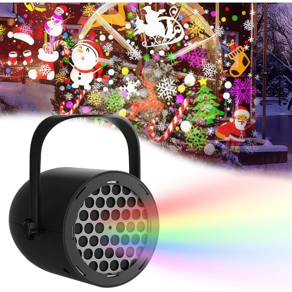 LED Christmas Projection Lamp, 2026 New Christmas Projector Lights, LED Snowflake Projector Light, USB Powered Holiday Yard Garden Decor for Christmas Eve Party Home Decor