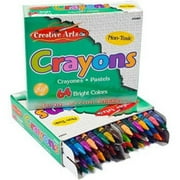 Creative Arts by Charles Leonard 2317589 Crayons - Assorted Colors, 64 Per Box - Case of 48