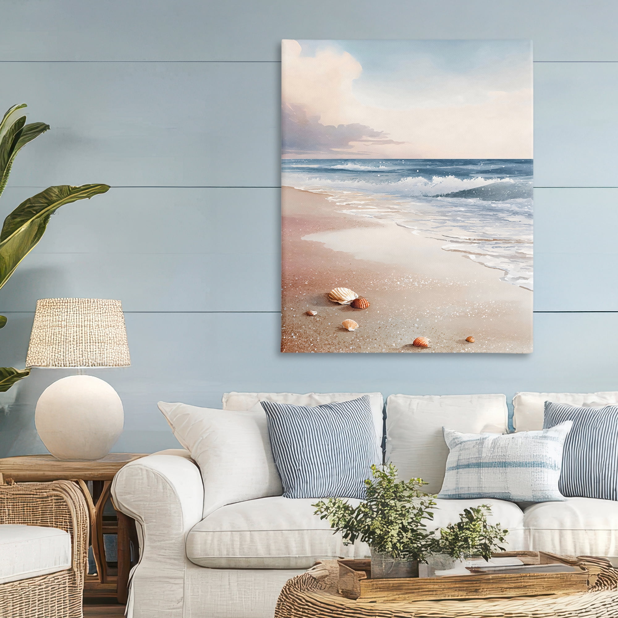 Stupell Industries Washed Up Seashells Canvas Wall Art, design by Franklyn Gregory
