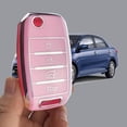 thumbnail image 4 of Key Fob Cover Compatible with Kia Sorento Sportage Rio Soul Forte Optima Carens Picanto Keychain Case Holder Protector,Pink, 4 of 7