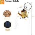thumbnail image 5 of Outdoor Waterproof,Upgraded Flickering Flame Lights, Hanging Solar Lanterns Lights,1Pack, 5 of 7