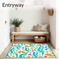 thumbnail image 3 of ODIKA 3x5 Machine Washable Non-Slip Area Rug, Loop Yarn Kit Ocean Waves Seahorse Adventure DIY Canvas Ultra Soft Rug, None, 645402, 3 of 7