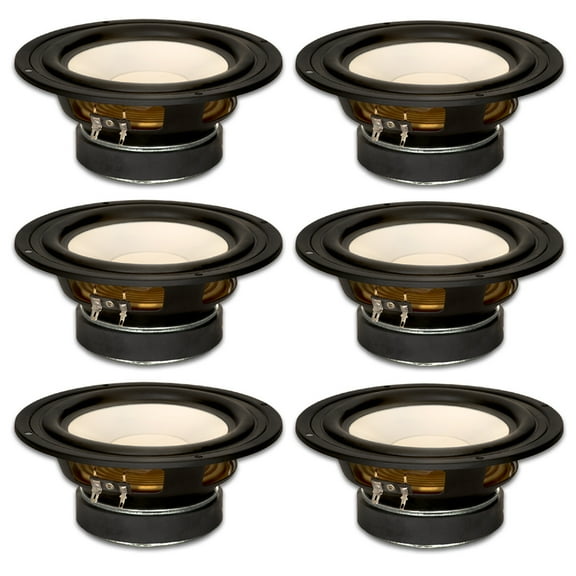 6 Goldwood Sound GW-S650/4 Poly Cone 6.5" Woofers 170 Watts each 4ohm Replacement Speakers