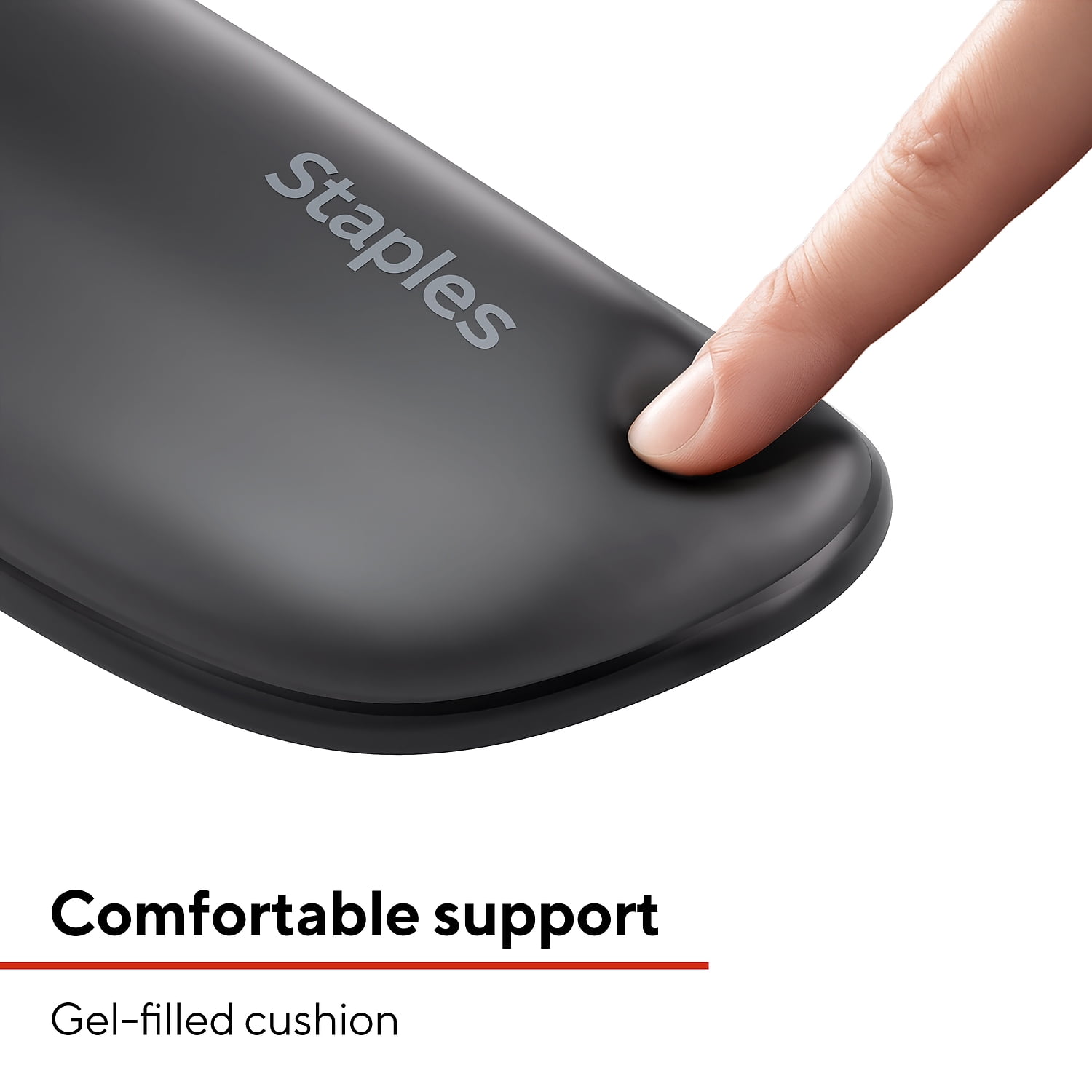 Staples Gel Keyboard Wrist Rest Black Crystal (53324) ST61822