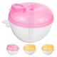 thumbnail image 1 of Dispensador portátil de leche en polvo de 4 piezas, contenedor de fórmula de tres compartimentos, caja de refrigerio para bebés y niños pequeños que viajan, 1 of 7