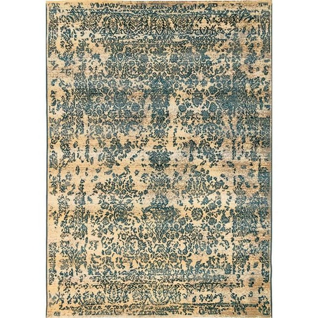 Trans-Ocean Importe MNA45804103 39 x 59 Po Liora Manne Marina Tabriz Tapis Rectangle Tissé à la Machine Intérieur et Extérieur - Bleu