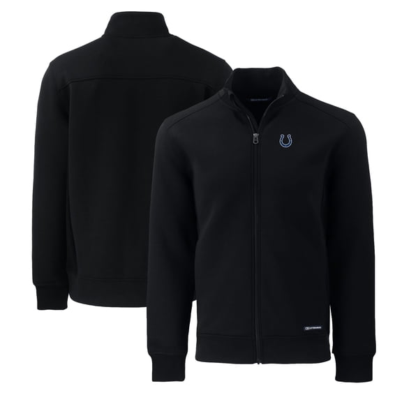 Men's Cutter & Buck Black Indianapolis Colts Big & Tall Roam Eco Recycled Full-Zip Jacket