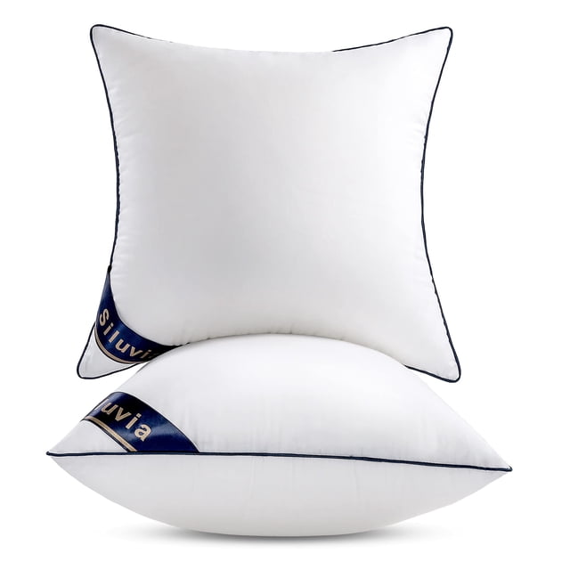 Set de 2 insertos de almohada Siluvia 18 x 18 cm algodón decorativo