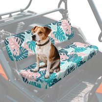 FKELYI Dustproof Mule Bench Seat Cover Compatible with Kawasaki Mule 600/610 Tropical Palm Leaf Print Seat Protector Waterproof Cover for Polaris Ranger XP 1000