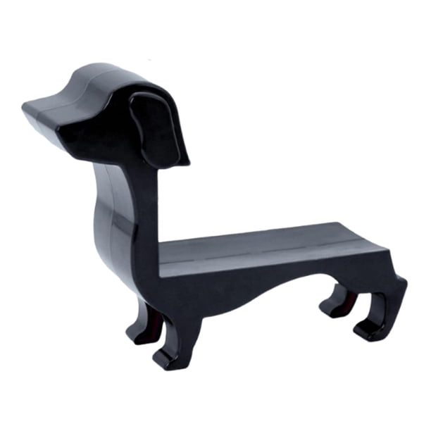 Soporte de botellas de botella de vino Dachshund para amantes de los perros Organizador de soporte de vino resistente para la decoración de escritorio negro