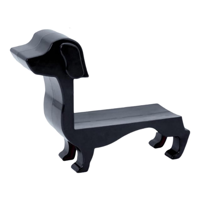 Soporte de botellas de botella de vino Dachshund para amantes de los perros Organizador de soporte de vino resistente para la decoración de escritorio negro