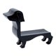 thumbnail image 1 of Soporte de botellas de botella de vino Dachshund para amantes de los perros Organizador de soporte de vino resistente para la decoración de escritorio negro, 1 of 8