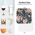 thumbnail image 6 of Yiaed Vintage Floral Print Leather Coasters for Drinks - Cup Coasters Coffee Table Kitchen Table Bar, Home & Office Gifts Handmade Drink Coasters-Square, 6 of 6
