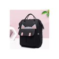 thumbnail image 1 of Mochila de maternidad, bolsa de pañales para mamá, bebé, diseño de gatito negro, 1 of 1