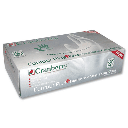 

Cranberry 3226 Contour Plus Nitrile Examination Gloves Powder Free Small 100/Bx