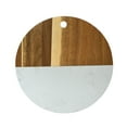 thumbnail image 3 of White Marble/Acacia Wood Round Board, 12", 3 of 4