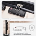 thumbnail image 4 of POWANLI 3Pcs Luggage Sets New Model Expandable ABS Hardshell,Luggage Hardside Lightweight Durable Suitcase sets Spinner Wheels Suitcase with TSA Lock 20''24''28''(Champagne), 4 of 7