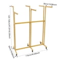 thumbnail image 2 of Free Standing Strong Structure Gold Adjustable Shirt Garment Rack with Wheels for Laundry Rooms, Corridors, 2 of 20