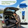 thumbnail image 4 of Double Camping Chair for Adults, Outdoor Heavy Duty Folding Loveseat for 2 Person, Oversized Padded Camping Chairs for Large Adults with Cup Holders and Carrying Bag, Portable Double Camp Chair Blue, 4 of 8