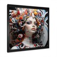 thumbnail image 2 of Designart "Abstracted Surrealism Portrait Vision I" Fashion Framed Wall Art Decor - Glam Black Woman Entryway Framed Wall Art Print, 2 of 6