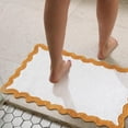 thumbnail image 5 of Cotton Scalloped Bathmat with Antiskid 20"x32" Mustard – 100% Cotton Scalloped Bath Mat, Anti‑Skid, Soft & Absorbent Bathroom Rug for Shower, Tub & Entryway, 5 of 5