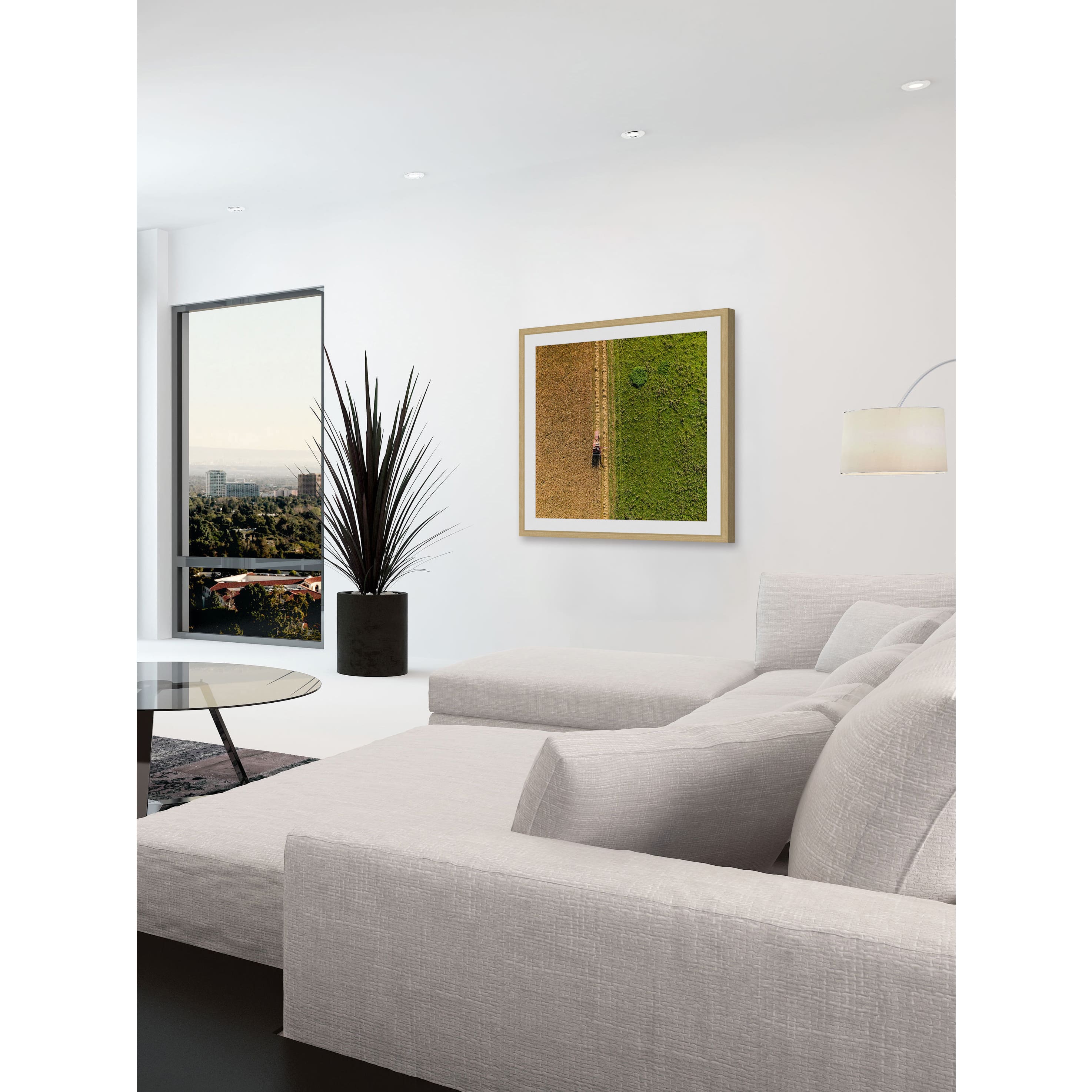 Marmont Hill "Plowing" By Karolis Janulis Framed Painting Art Print, 24.0" x 1.5"