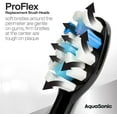 thumbnail image 3 of AquaSonic Proflex Replacement Brush Heads | ADA Accepted | for Whiter Teeth & Gum Care | Compatible with Many AquaSonic Toothbrush Handles (3 Pack Black), 3 of 6